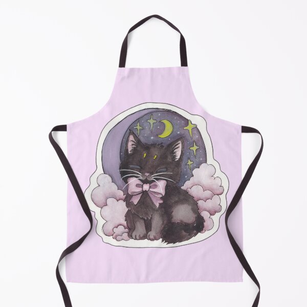 Item preview, Clouds Kitty — Cute Hand Drawn Gothic Cat Art designed and sold by Darkfully-Done.