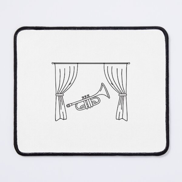 Item preview, Trumpet on Folded Stage Curtain designed and sold by rasagamastore.