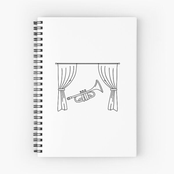 Item preview, Trumpet on Folded Stage Curtain designed and sold by rasagamastore.