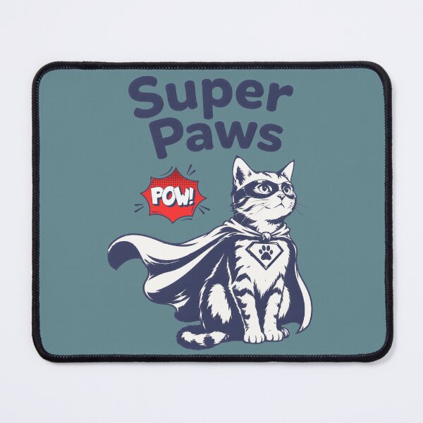 Item preview, Super Paws Superhero Cat Cute designed and sold by MadeBySidney.