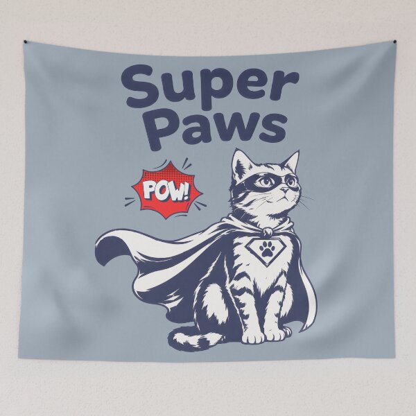 Item preview, Super Paws Superhero Cat Cute  designed and sold by MadeBySidney.