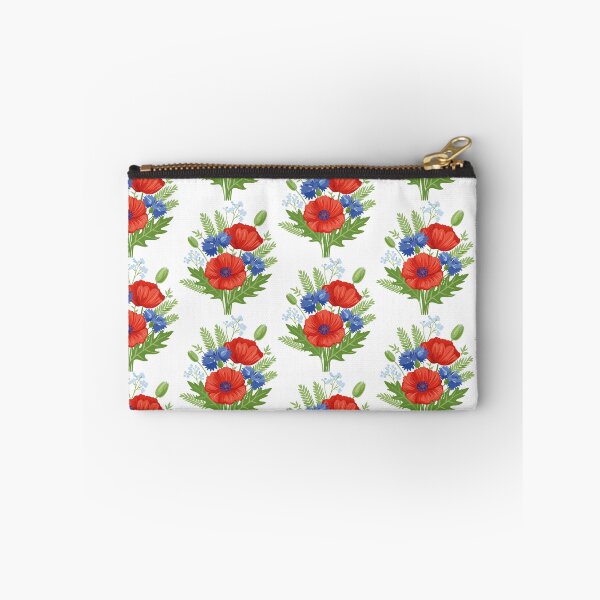 Item preview, Wildflower Bouquet Illustration with Poppies and Cornflowers designed and sold by vonalvarazs.
