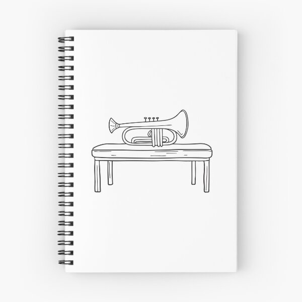Item preview, Trumpet Resting on Piano Bench designed and sold by rasagamastore.