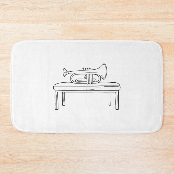 Item preview, Trumpet Resting on Piano Bench designed and sold by rasagamastore.