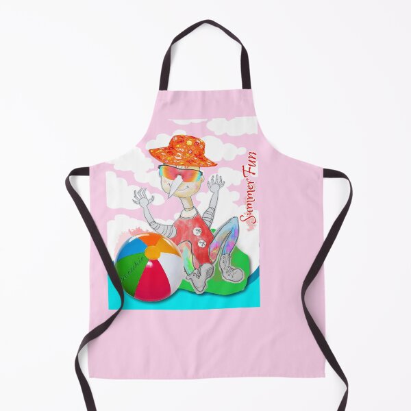 Item preview, Summer Fun Playing Wood PINOCCHIO with Beach Ball (Original Drawing by ACCI) designed and sold by VanyssaGraphics.