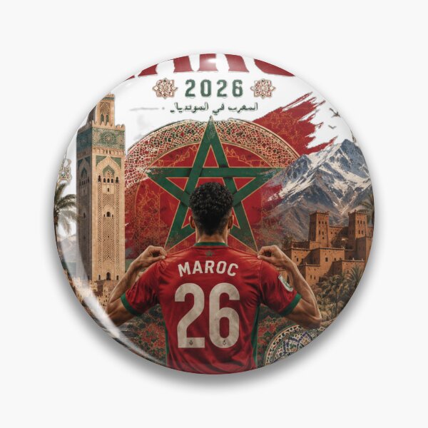 Item preview, morocco world cup 2026, lions of atlas, dima maghrib, football fan gift, soccer shirt, vintage sport design designed and sold by Med-th-ewolf.
