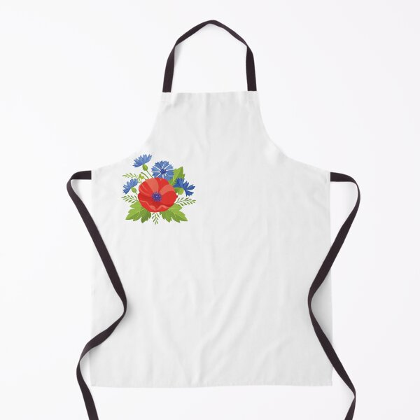 Item preview, Red Poppy Blue Cornflower Meadow Wildflower Bouquet Art designed and sold by vonalvarazs.