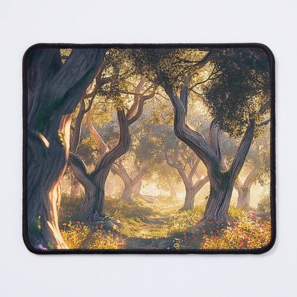 Item preview, Olive Grove Print | Golden Hour Wildflower Mediterranean Art designed and sold by JPrintsInc.