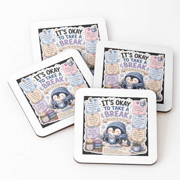 Item preview, It's Okay To Take A Break Penguin Sticker designed and sold by NexusPixels.