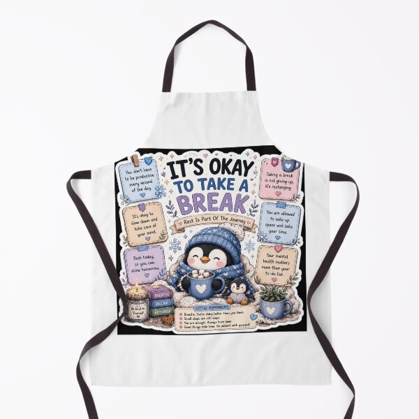 Item preview, It's Okay To Take A Break Penguin Sticker designed and sold by NexusPixels.