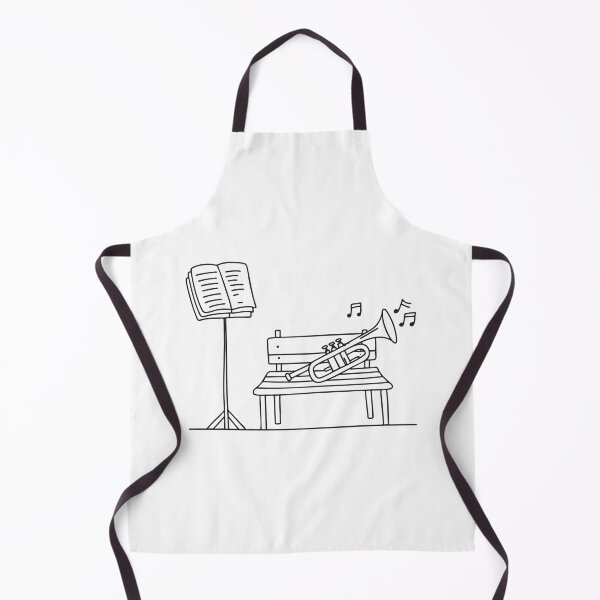 Item preview, Trumpet on Bench Near Music Stand designed and sold by rasagamastore.