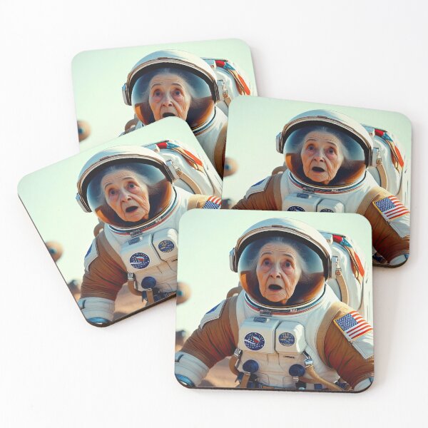 Item preview, Old woman in a space suit in Space designed and sold by Colin Bentham.