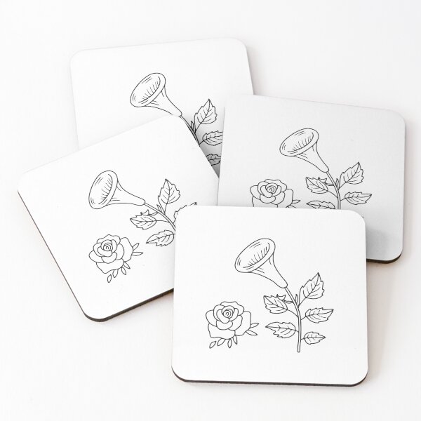 Item preview, Trumpet Vine Growing Beside Rose Bush designed and sold by rasagamastore.