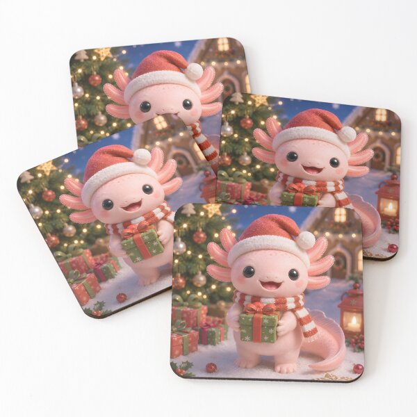 Aperçu de l'œuvre Axolotl de Noël 3D créée et vendue par Axokris.