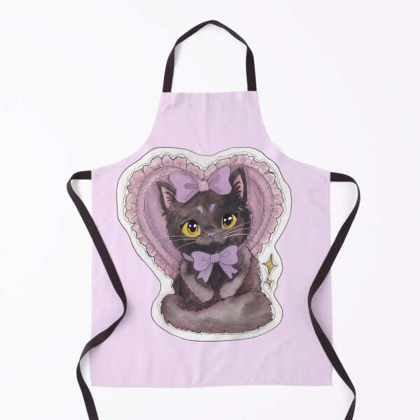 Item preview, Bows Kitty — Cute Hand Drawn Gothic Cat Art designed and sold by Darkfully-Done.