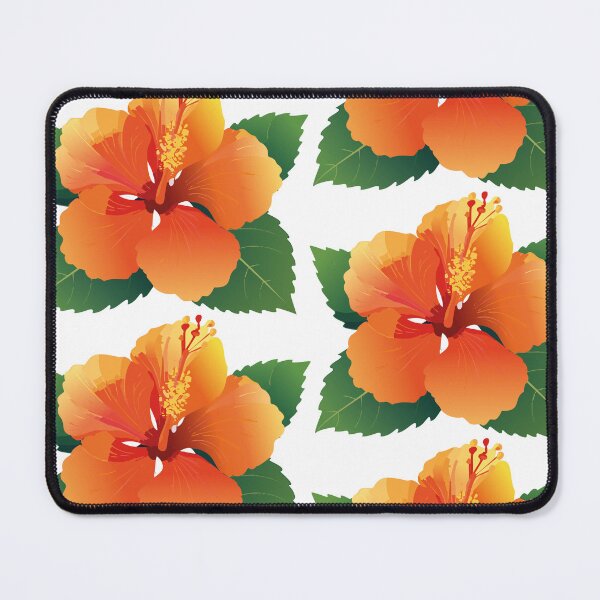 Item preview, Tropical Orange Hibiscus Flower Botanical Illustration designed and sold by vonalvarazs.