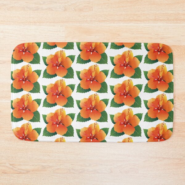 Item preview, Tropical Orange Hibiscus Flower Botanical Illustration designed and sold by vonalvarazs.