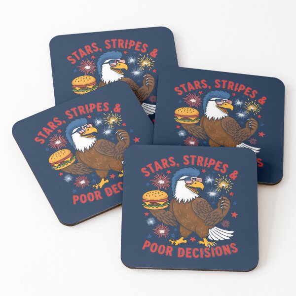 Item preview, Stars Stripes & Poor Decisions Bald Eagle Shirt – Funny Patriotic Eagle T-shirt designed and sold by ZyxDes.
