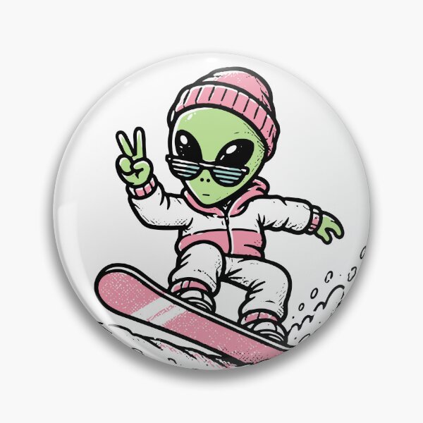 Item preview, Cool Alien Snowboarder Pink Winter designed and sold by American Spirit.
