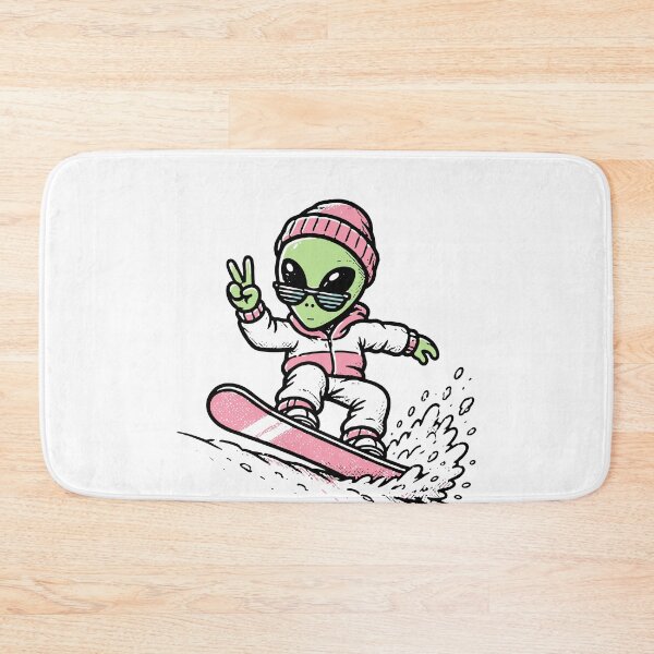 Item preview, Cool Alien Snowboarder Pink Winter designed and sold by American Spirit.