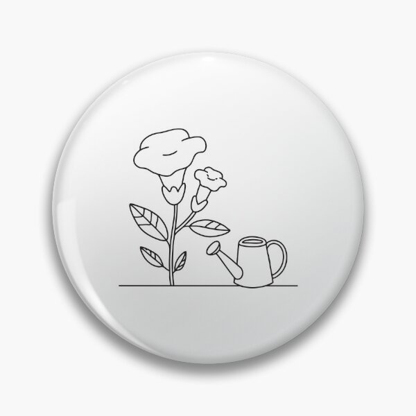 Item preview, Trumpet Vine Beside Watering Can designed and sold by rasagamastore.