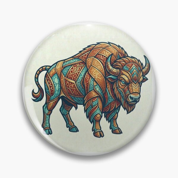 Item preview, Vibrant Bison Illustration designed and sold by BoldConcept43.