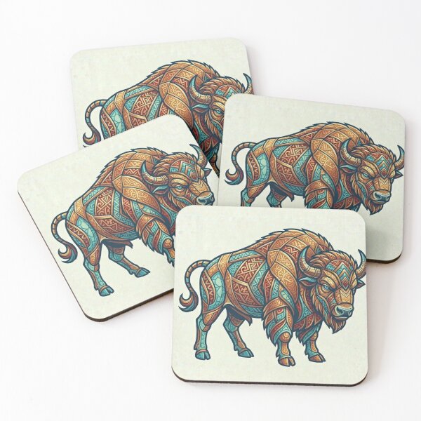 Item preview, Vibrant Bison Illustration designed and sold by BoldConcept43.