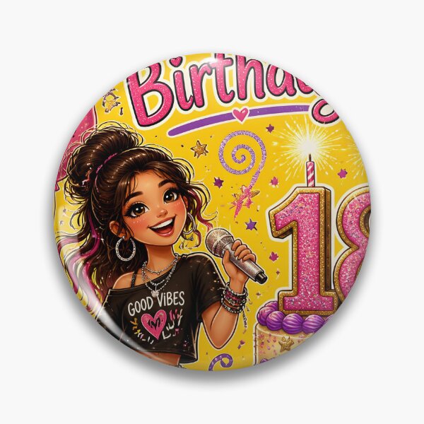 Item preview, Pop Star 18th Birthday Illustration designed and sold by Clockwork and Bloom.