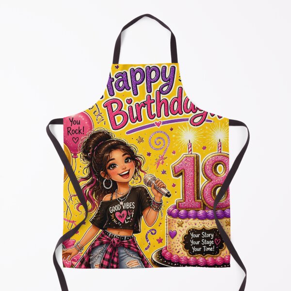 Item preview, Pop Star 18th Birthday Illustration designed and sold by Clockwork and Bloom.
