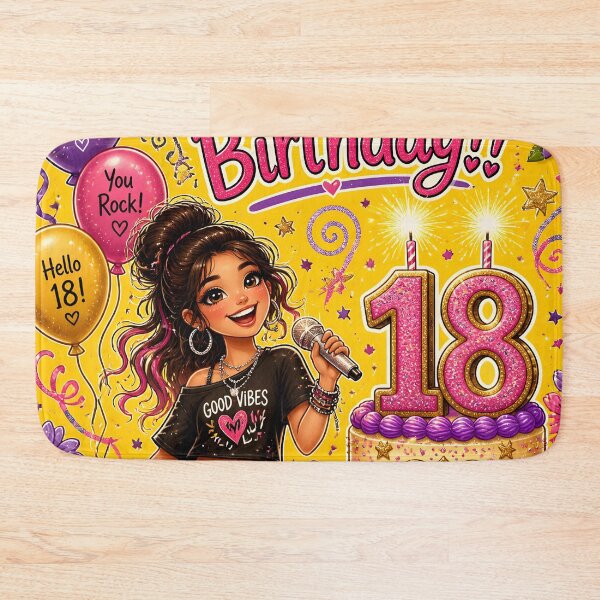 Item preview, Pop Star 18th Birthday Illustration designed and sold by Clockwork and Bloom.