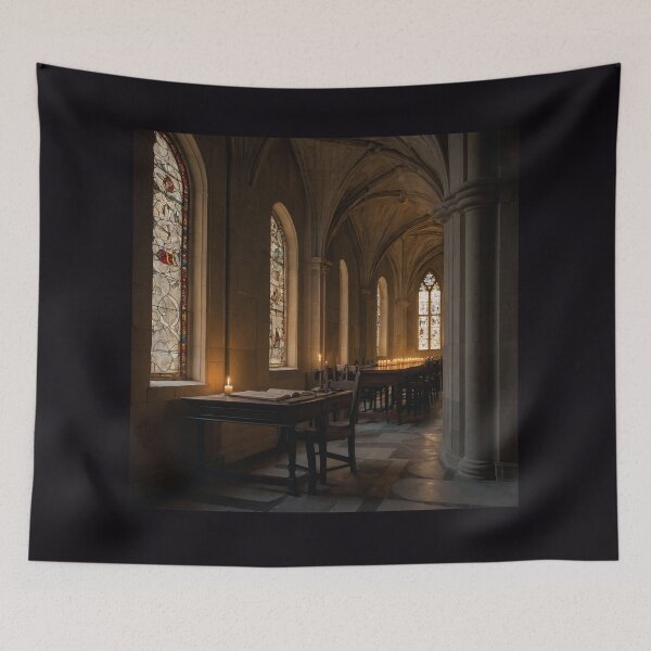 Item preview, White Crow Reading Gothic Stone Scriptorium designed and sold by GeoWhimsy Studio.