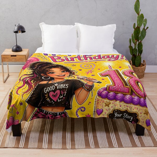 Item preview, Pop Star 18th Birthday Illustration designed and sold by Clockwork and Bloom.