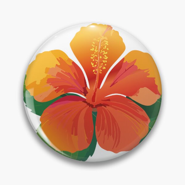 Item preview, Orange Yellow Hibiscus Tropical Flower Floral Art designed and sold by vonalvarazs.