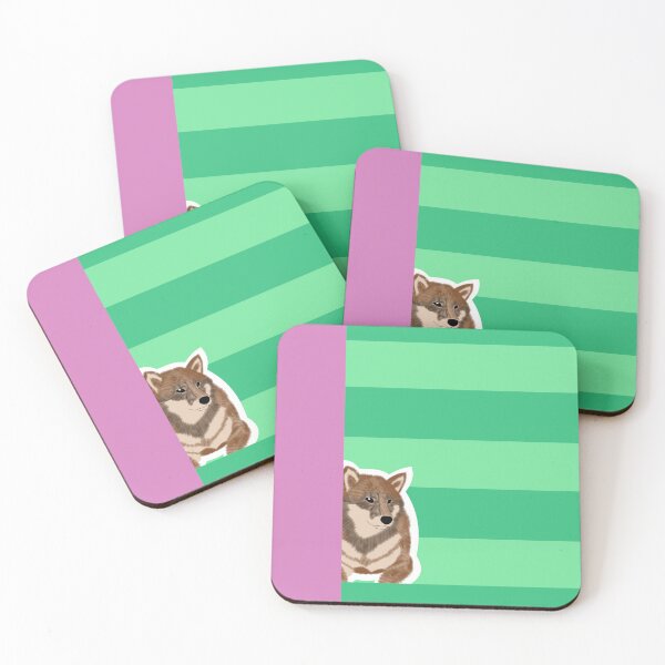 Item preview, 80's vibes colors (green, pink) with sesame Shiba Inu designed and sold by ShibaCruise-On.