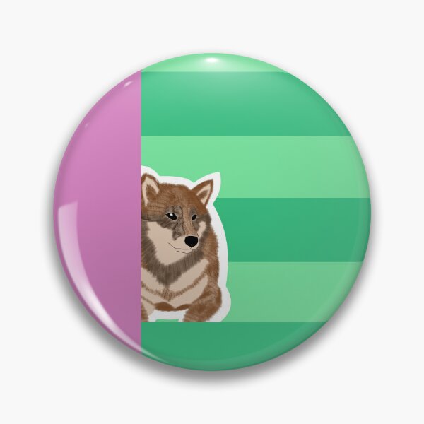Item preview, 80's vibes colors (green, pink) with sesame Shiba Inu designed and sold by ShibaCruise-On.