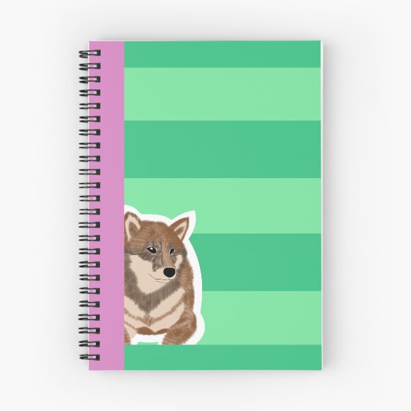 Item preview, 80's vibes colors (green, pink) with sesame Shiba Inu designed and sold by ShibaCruise-On.