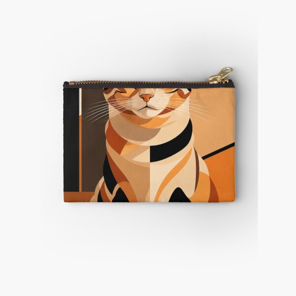 Item preview, Orange Tabby Cat Bauhaus Poster – Mid Century Modern Geometric Cat Wall Art Retro Abstract Cat Poster Decor designed and sold by IconicDesignsXd.