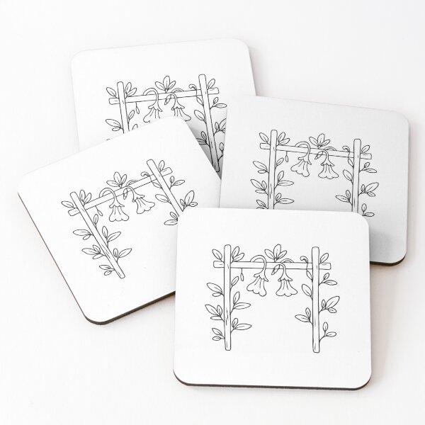 Item preview, Trumpet Vine Winding Around Trellis designed and sold by rasagamastore.