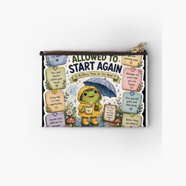 Item preview, You Are Allowed To Start Again Frog Sticker designed and sold by NexusPixels.