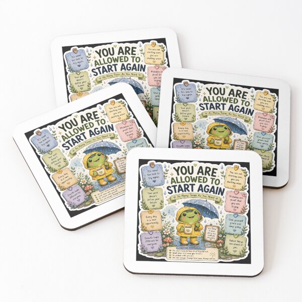 Item preview, You Are Allowed To Start Again Frog Sticker designed and sold by NexusPixels.