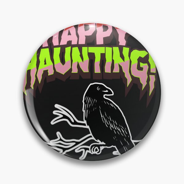 Item preview, Happy Haunting Retro Spooky Raven Halloween Graphic designed and sold by SoftAuraStudi0.