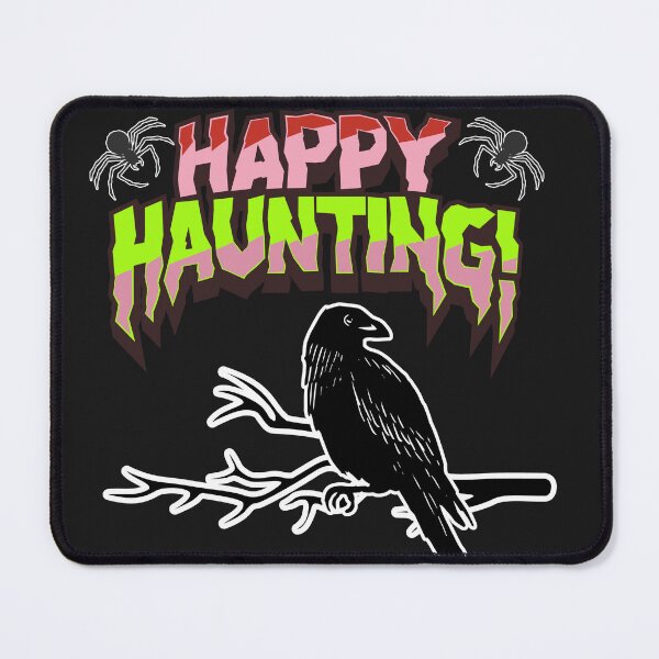 Item preview, Happy Haunting Retro Spooky Raven Halloween Graphic designed and sold by SoftAuraStudi0.