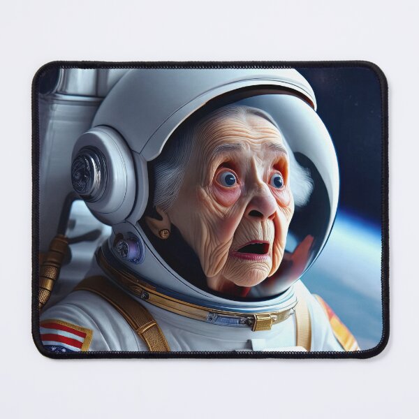 Item preview, Old woman in a space suit in Space designed and sold by Colin Bentham.