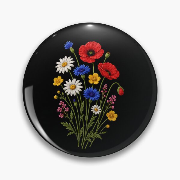 Item preview, Cottage Garden Flowers Embroidery designed and sold by ColorSplash123.