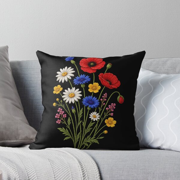 Item preview, Cottage Garden Flowers Embroidery designed and sold by ColorSplash123.
