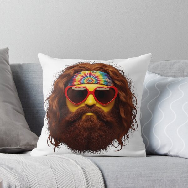 Item preview, Groovy Hippie Dude - 70s Retro Bearded Face designed and sold by Melian Vintage.