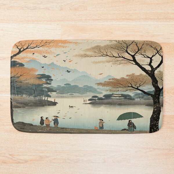Item preview, Traditional Japanese Illustration - People on a Rainy Day designed and sold by DaisukiTokyo.