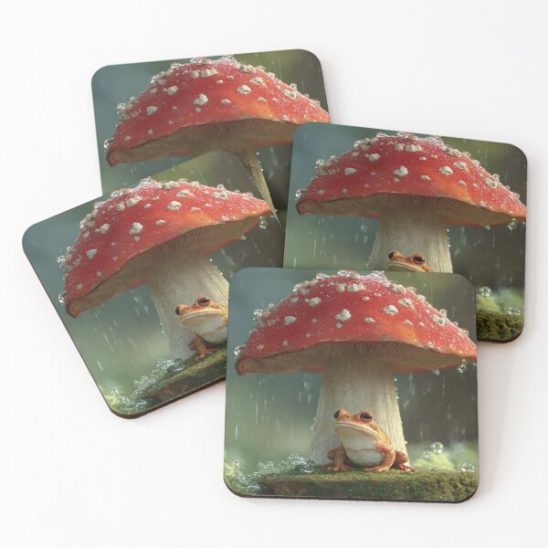 Item preview, Mushroom and Frog designed and sold by AwesomeDigiShop.