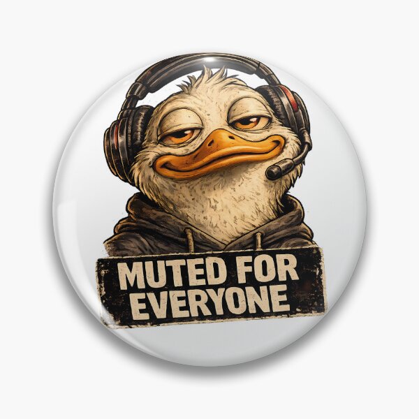 Item preview, Muted For Everyone Funny Gamer Duck Meme designed and sold by DryHumorPrints.