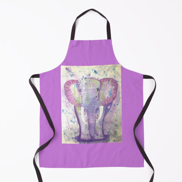 Item preview, Purple Elephant In Mixed Media With Green And Blue Splatters designed and sold by Kimmieannst66.